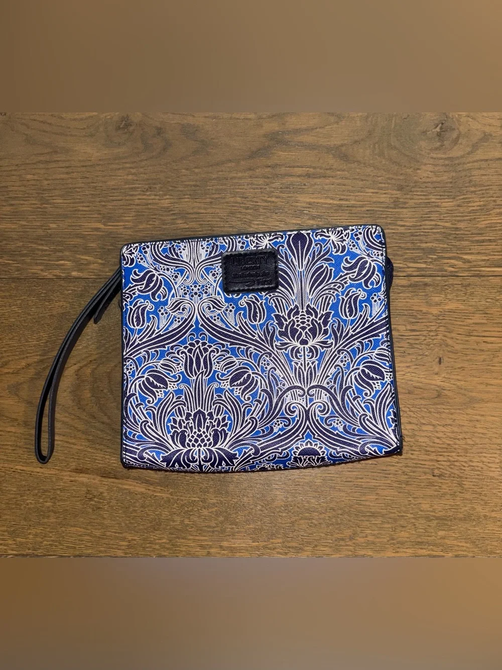 Liberty of London Blue and White Floral Cosmetic Pouch